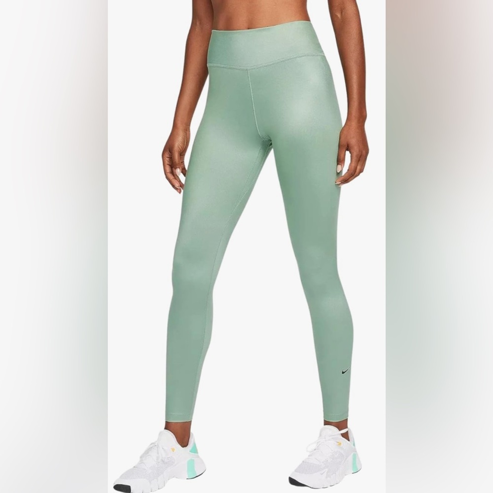 Nike Women's One Shine Tights - Jade Smoke - M